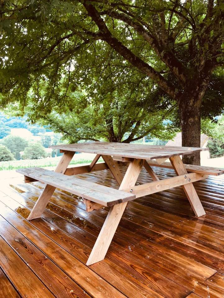 Table pique-nique bois