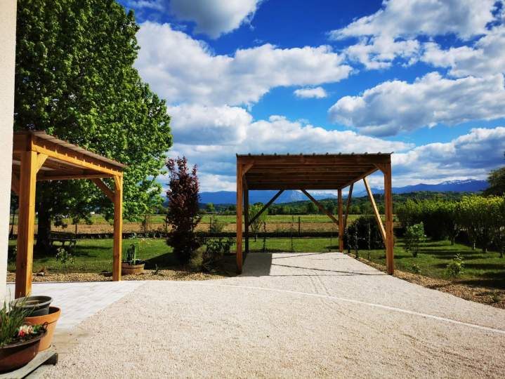 Double carport bois