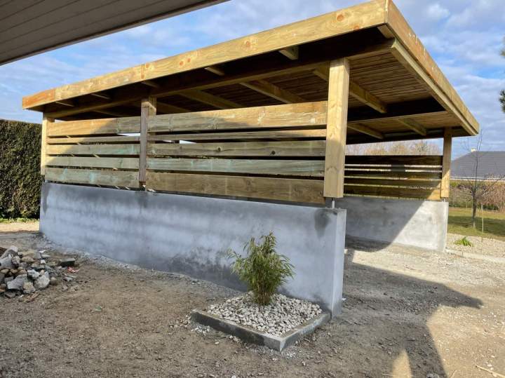 Carport sur muret
